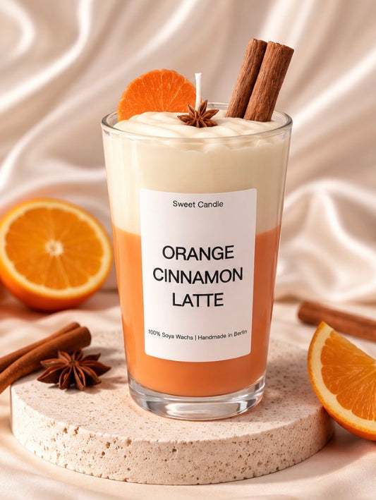 Orange Cinnamon Latte Duftkerze 🍊🤎