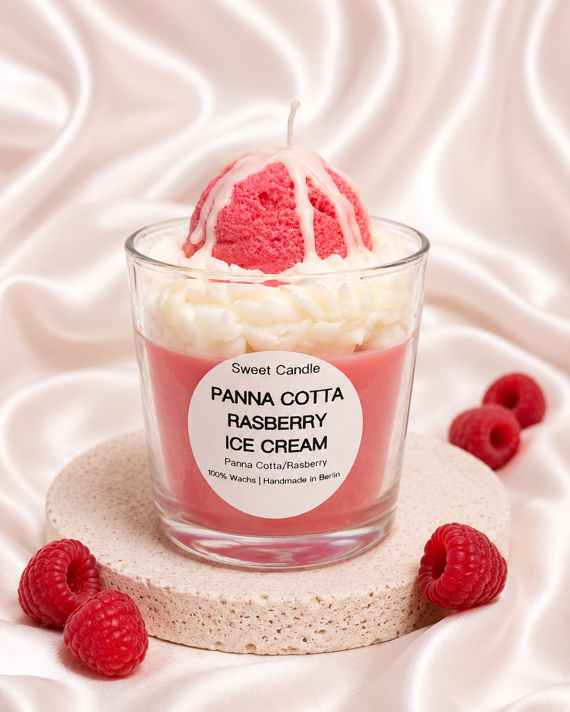 Panna Cotta Rasberry Ice Cream Duftkerze 🍓