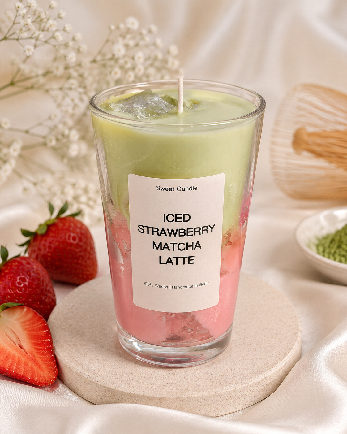 Iced Strawberry Matcha Latte Duftkerze 🍓🍵