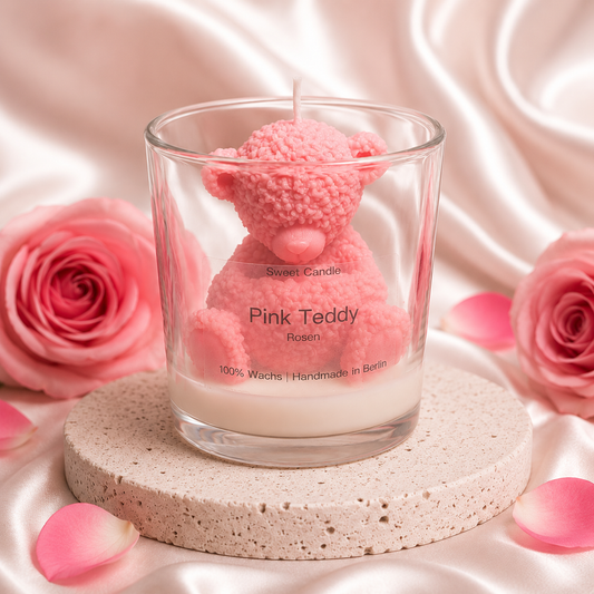 Pink Teddy Duftkerze🧸🌹